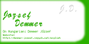 jozsef demmer business card